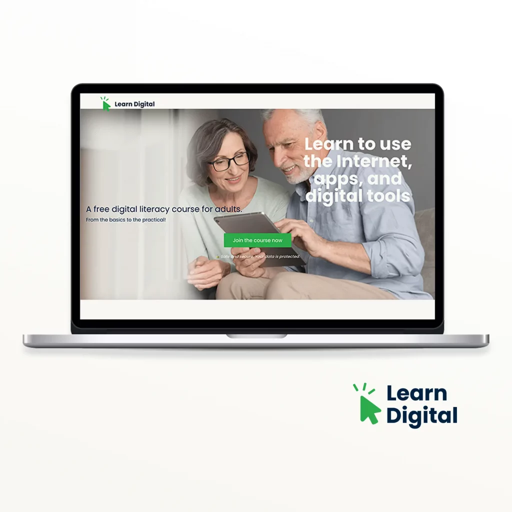 Learn Digital – Gestaltung der Landing Page für digitale Lernangebote