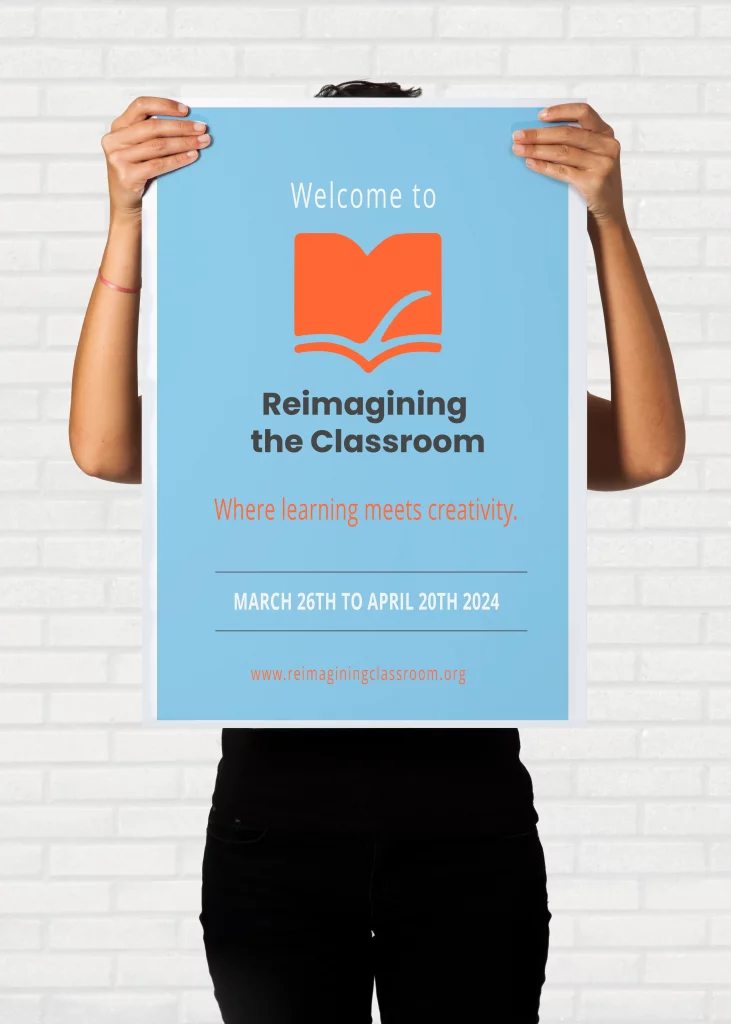 POSTER A2 , Mockup einer Werbebanner mit Anwendung der visuellen Identität