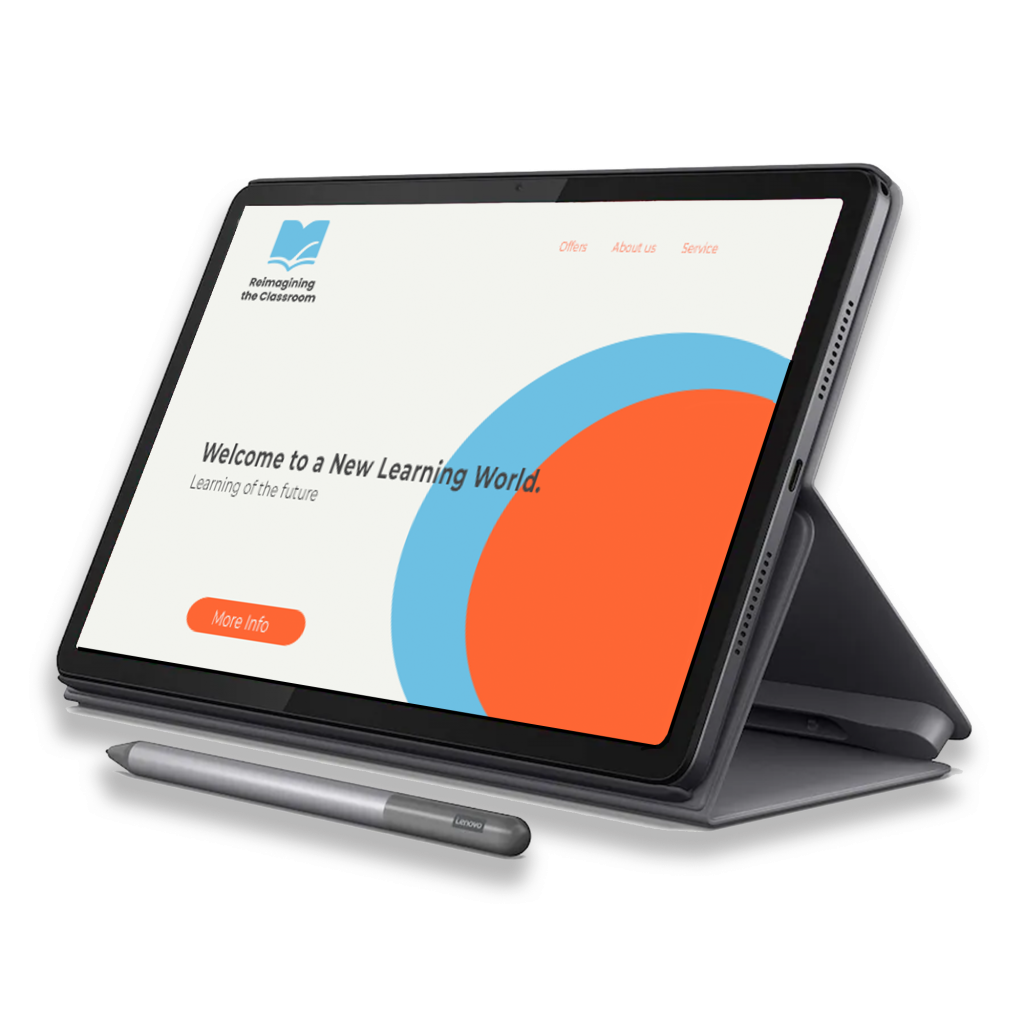 Bild Mockup Reimagining The Classroom_Tablet - Front - Webdesign