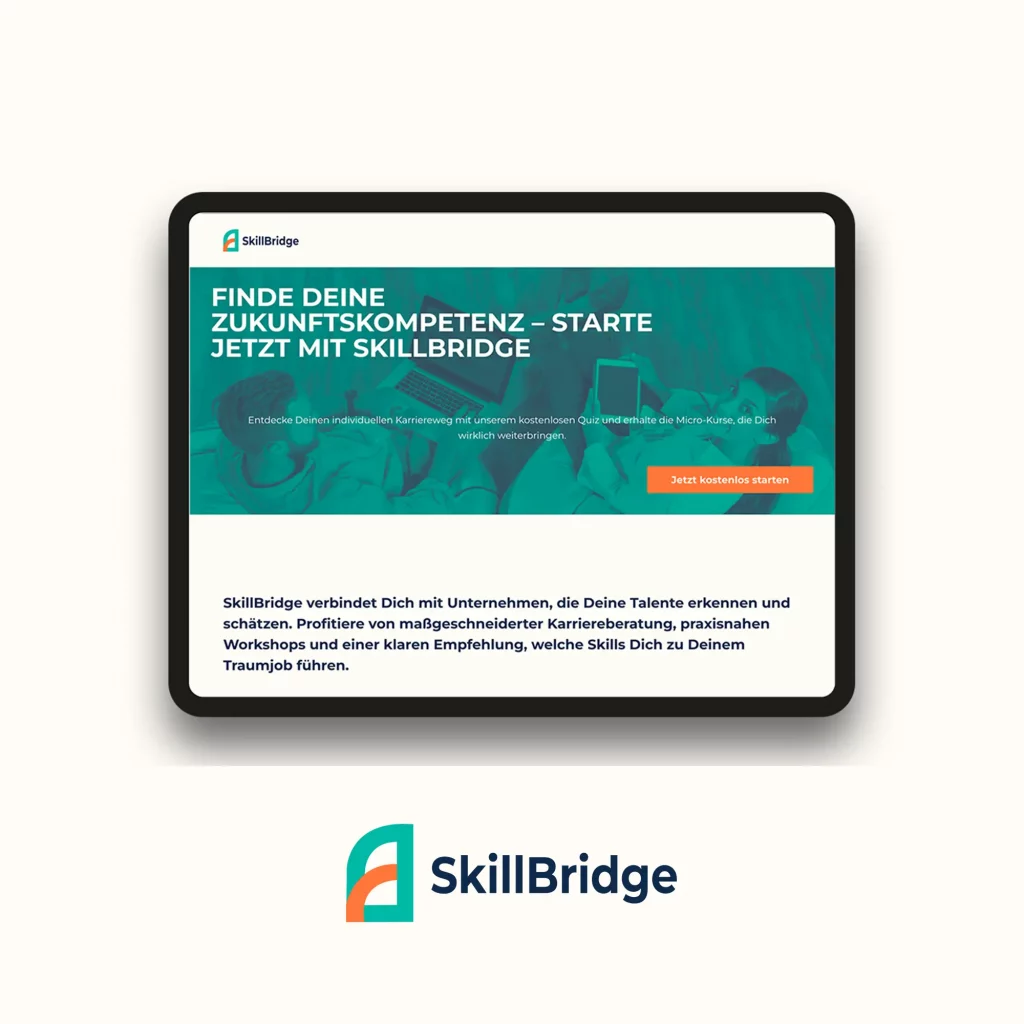 SkillBridge – UX-Konzept und Marketing Funnel für Future Skills (Bildungsmarketing Projekt)